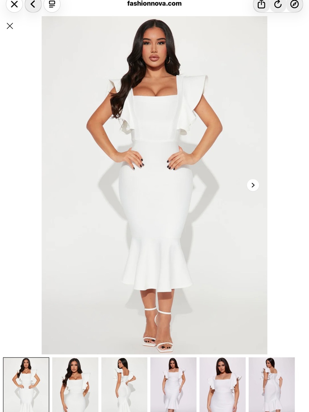 Fashion Nova Elise bandage Mermaid Midi Dress